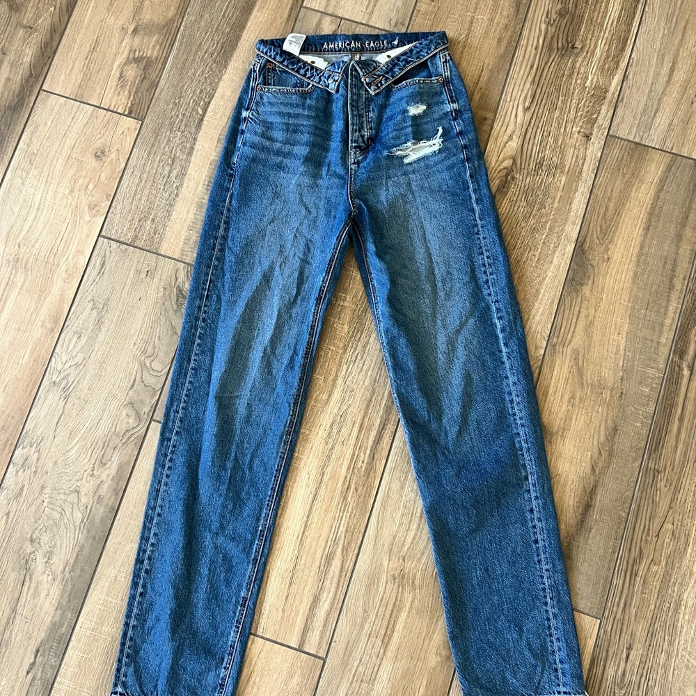American Eagle Outfitters Blue Distressed Jeans